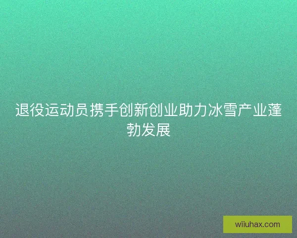 退役运动员携手创新创业助力冰雪产业蓬勃发展